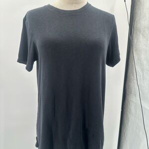 American Giant Black Short Sleeve Crewneck Tee, 100% cotton size medium